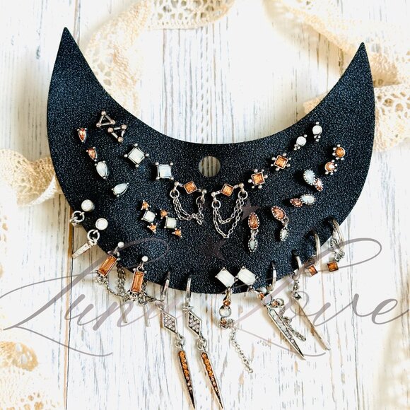 FREE PEOPLE Moonglow Stud Earrings In Silver Blush NWT - Picture 3 of 4